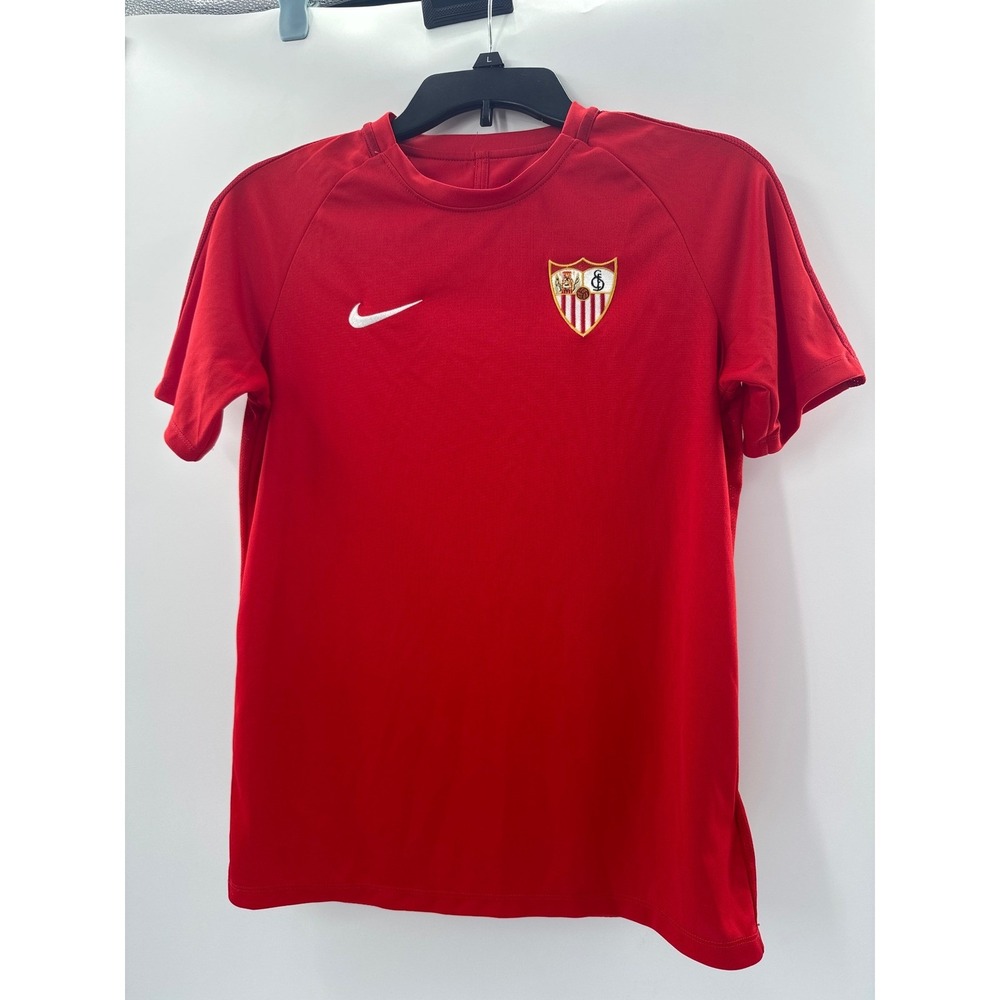 Nike Sevilla FC Dri-FIT Training Jersey Kids XL Red Soccer Shirt Short Sleeve